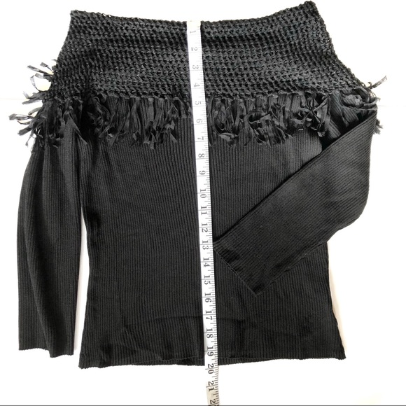 Stonebridge Signature Fringed Off Shoulder Sweater - Picture 3 of 6